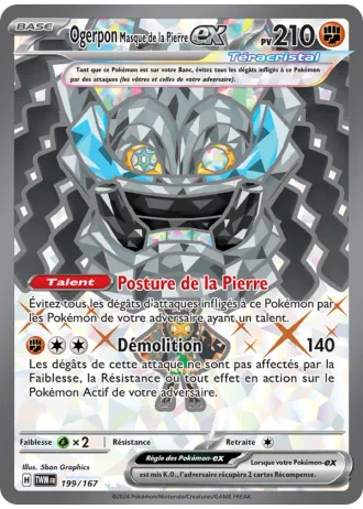 Ogerpon Masque de la Pierre ex #199 — Mascarade Crépusculaire