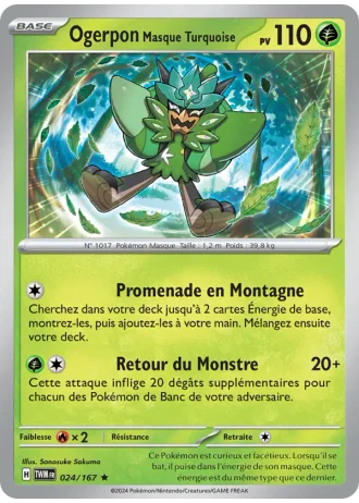Ogerpon Masque Turquoise #024 — Mascarade Crépusculaire
