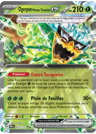 Ogerpon Masque Turquoise ex #012/131 — Évolutions Prismatiques