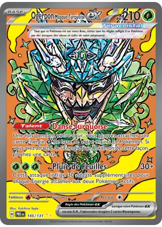 Ogerpon Masque Turquoise ex #145/131 — Évolutions Prismatiques