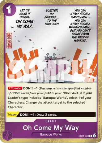 Oh Come My Way (EB01-038) (Pirate Foil) — One Piece Card The Best Vol.2(PRB02)