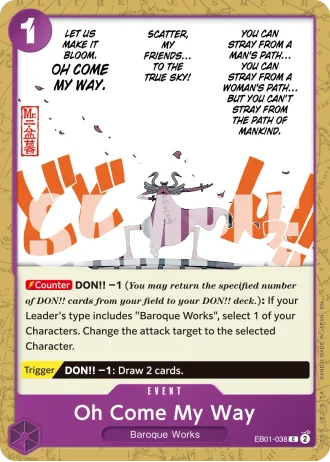 Oh Come My Way (EB01-038) (Reprint) — One Piece Card The Best Vol.2(PRB02)