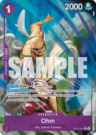 Ohm (OP15-061) (Alternative Art) — Adventure on Kami's Island (OP15-EB04)