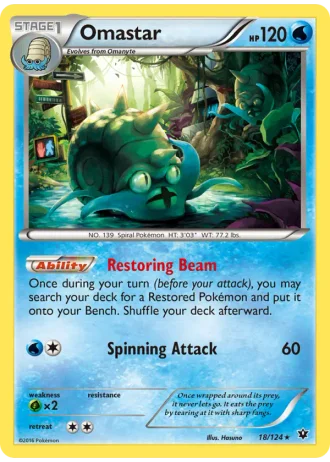 Omastar #18/124 — Fates Collide