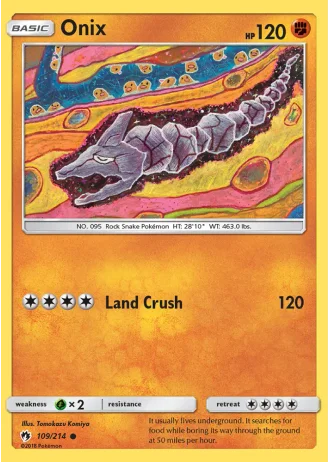 Onix #109/214 — Lost Thunder