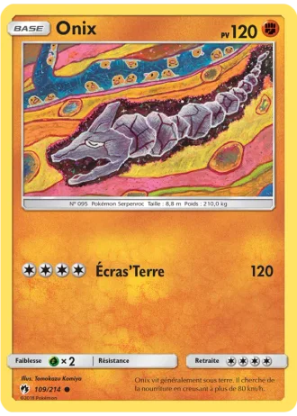 Onix #109/214 — Tonnerre Perdu