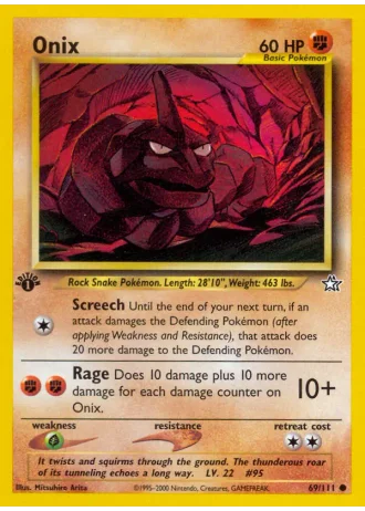 Onix (1st Edition) #69/111 — Neo Genesis (1st Edition)