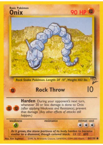 Onix #84/130 — Base Set 2