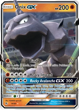 Onix GX #36/68 — Hidden Fates
