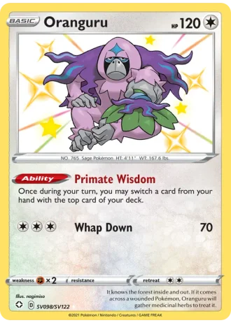 Oranguru SV098 — Shiny Vault (Shining Fates)