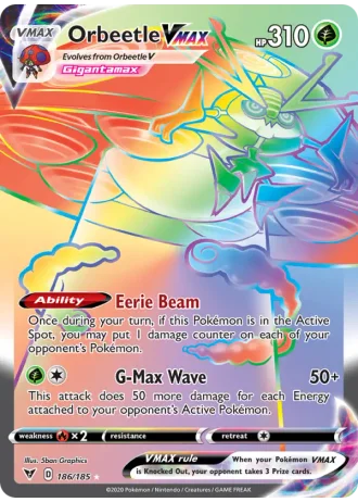 Orbeetle VMAX #186 — Vivid Voltage