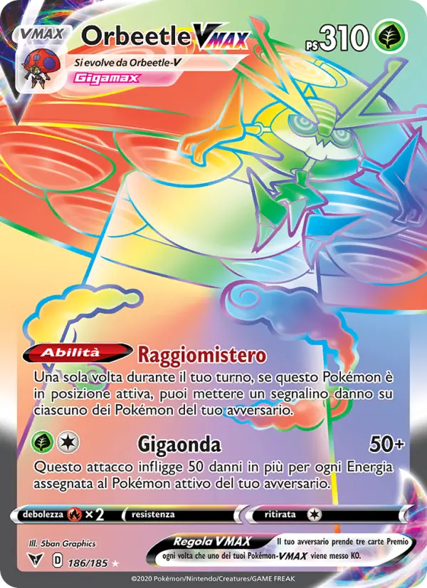 Orbeetle VMAX #186 — Voltaggio Sfolgorante