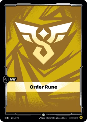Order Rune #214/298 — Origins