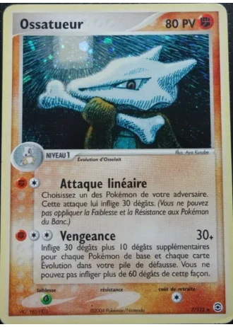 Ossatueur #7/112 — EX Rouge Feu & Vert Feuille