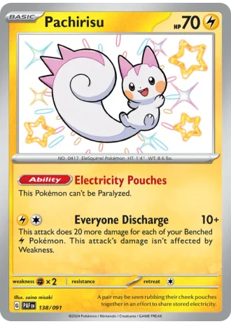 Pachirisu #138/91 — Paldean Fates