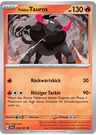 Paldea-Tauros #018/191 — Stürmische Funken