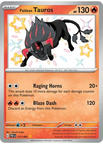 Paldean Tauros #111/91 — Paldean Fates