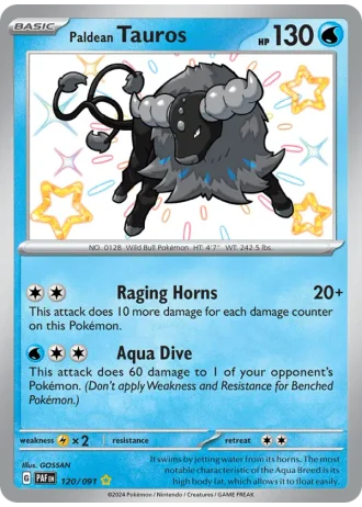 Paldean Tauros #120/91 — Paldean Fates