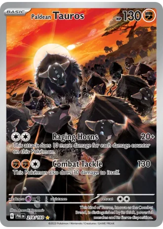 Paldean Tauros #218/193 — Paldea Evolved