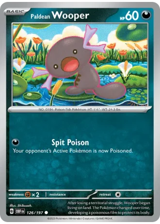 Paldean Wooper #126 — Obsidian Flames