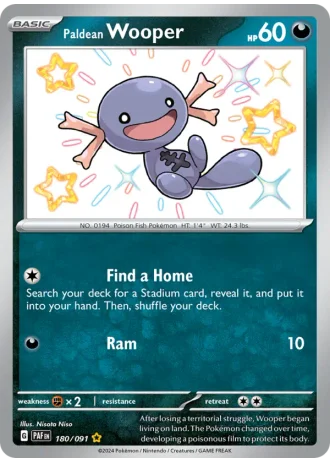 Paldean Wooper #180 — Paldean Fates