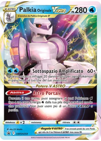 Palkia Originale V ASTRO SWSH254 — Spada e Scudo Promos