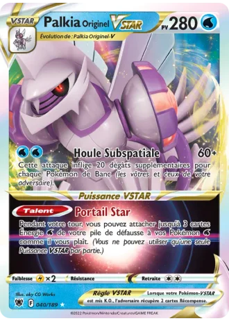 Palkia Originel VSTAR #040/189 — Astres Radieux