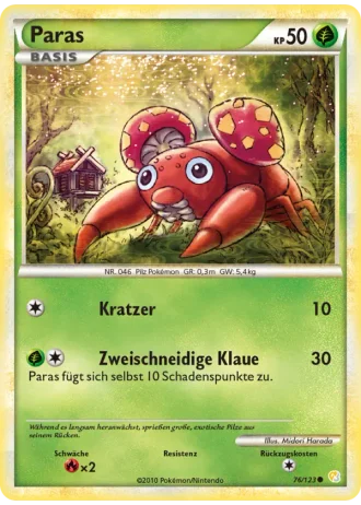 Paras #76 — HeartGold SoulSilver