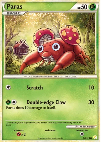 Paras #76/123 — HeartGold SoulSilver