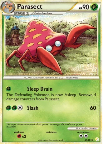 Parasect #48/123 — HeartGold SoulSilver