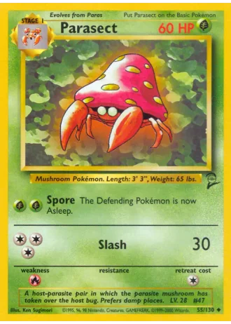 Parasect #55 — Base Set 2