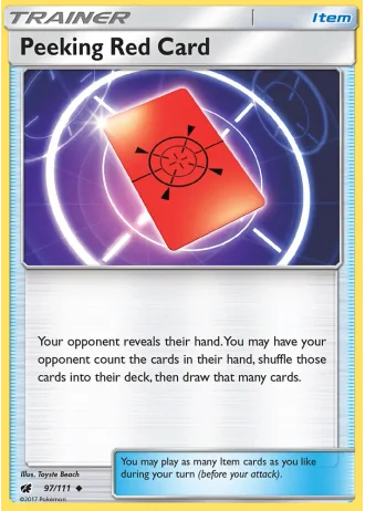 Peeking Red Card #97/111 — Crimson Invasion