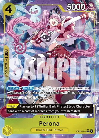 Perona (OP14-111) (Alternative Art) — The Azure Sea's Seven (OP14-EB04)