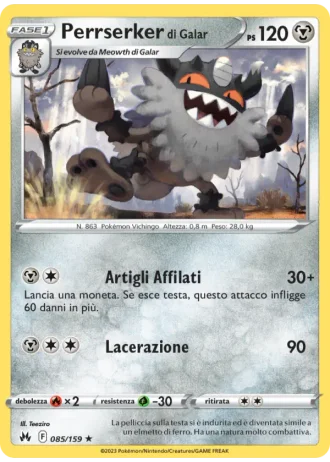 Perrserker di Galar #085/159 — Zenit Regale