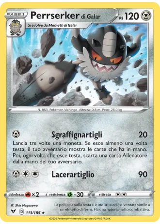 Perrserker di Galar #113/185 — Voltaggio Sfolgorante