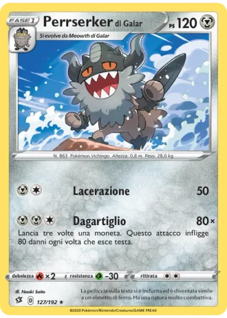 Perrserker di Galar #127/192 — Fragore Ribelle