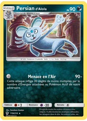 Persian d’Alola #119/214 — Tonnerre Perdu