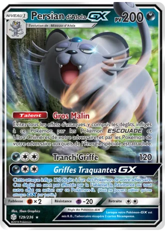 Persian d’Alola GX #129/236 — Éclipse Cosmique