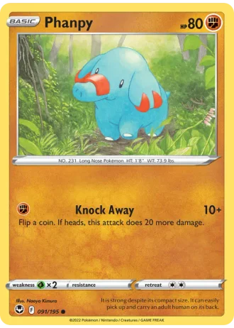 Phanpy #091/195 — Silver Tempest