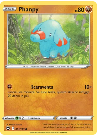 Phanpy #091 — Tempesta Argentata