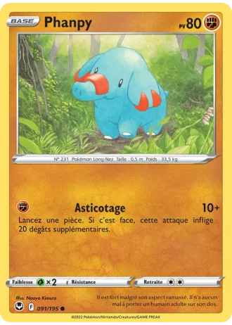 Phanpy #091/195 — Tempête Argentée