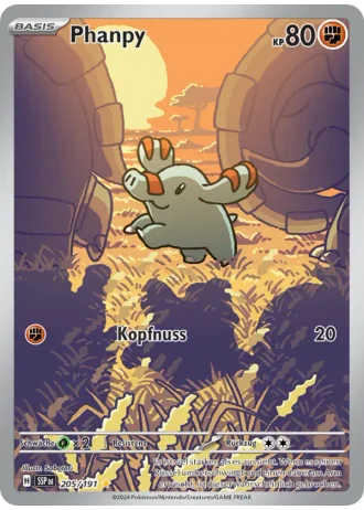Phanpy #205/191 — Stürmische Funken