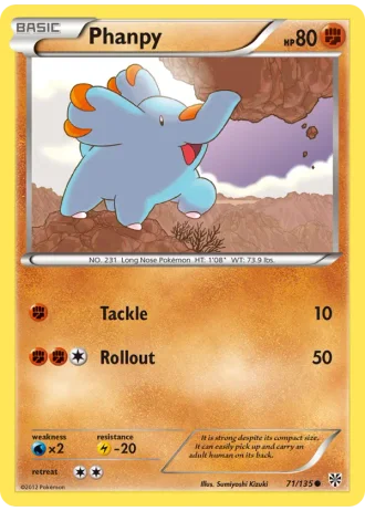 Phanpy #71/135 — Plasma Storm
