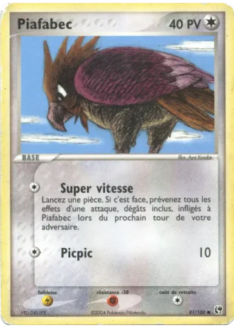 Piafabec #81/100 — EX Tempête de sable