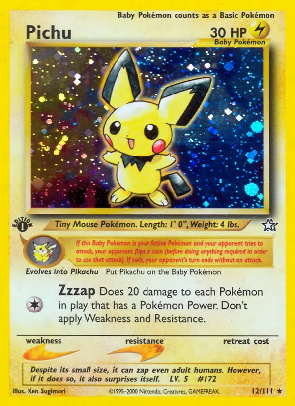 Pichu (1st Edition) #12 — Neo Genesis (1st Edition)
