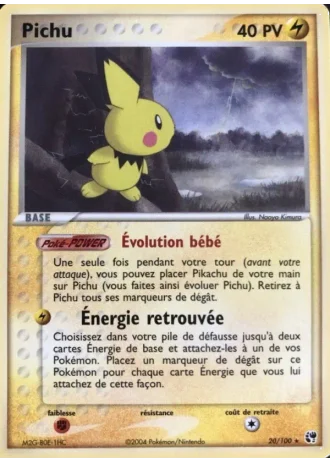Pichu #20/100 — EX Tempête de sable