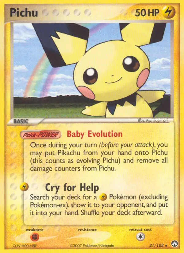 Pichu #21 — EX Power Keepers