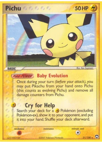 Pichu #21 — EX Power Keepers