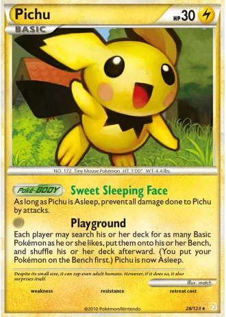 Pichu (Prerelease) #28 — HeartGold SoulSilver