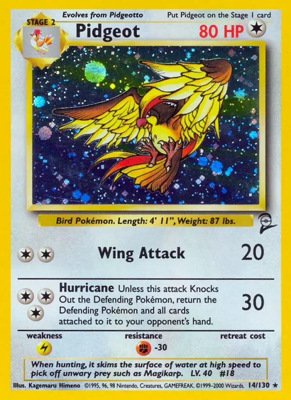 Pidgeot #14 — Base Set 2